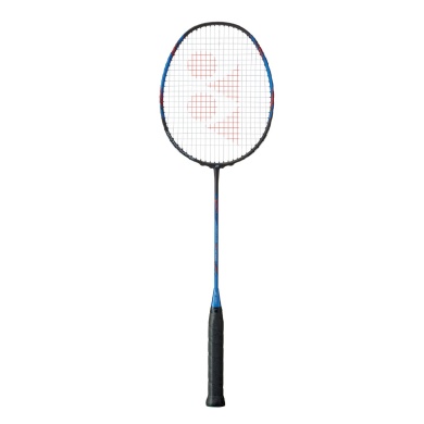 Rakieta badmintonowa Yonex Nanoflare 370 Speed (sztywna/z przewagą wagi na uchwycie) niebieska - naciągnięta -